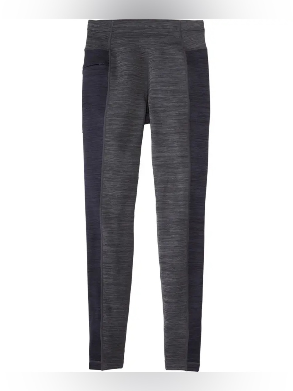 Title Nine Crash Polartec Leggings Fleece Lined Pants Navy Gray Womens L Running